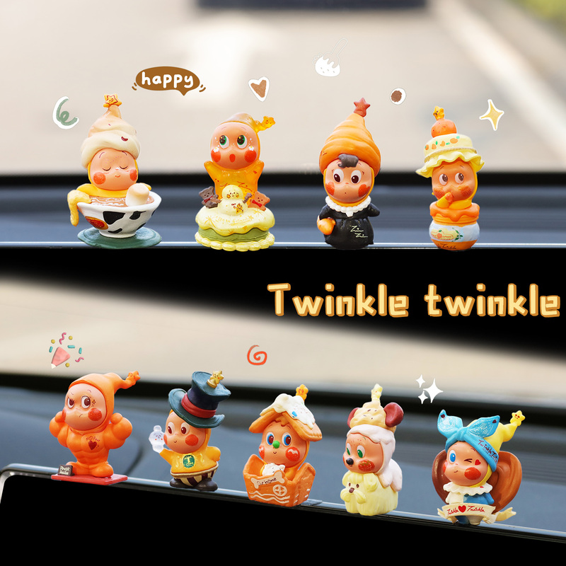 Cute Star-Shaped Figurine for Car Dashboard, Car Interior Decoration, Tablet Display Screen, New Car Decoration for Girls