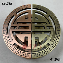 Chinese luxury big handle bronze hotel glass door handle stainless steel wooden door semi-circular door handle spot