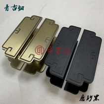 Glass door handle stainless steel large door handle black framed door handle solid Chinese wooden door handle spot