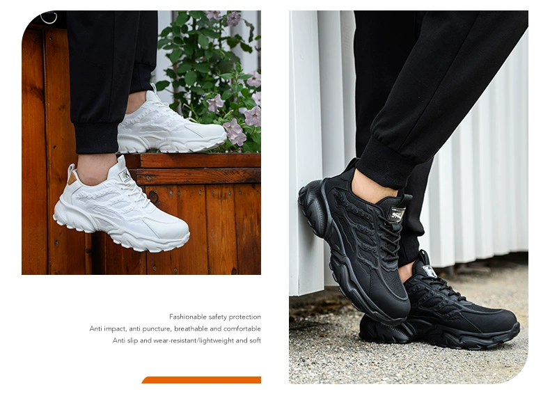 Labor protection shoes for men, solid soft sole, wear-resistant, iron filings-resistant, steel toe cap, anti-smash, anti-puncture, breathable, comfortable, lightweight safety shoes