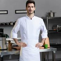 СК-рукав три четверти восьмисекционный вариант белый + белый большой фартук