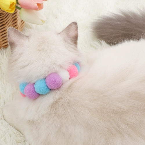 Цвет кошки шарики воротник