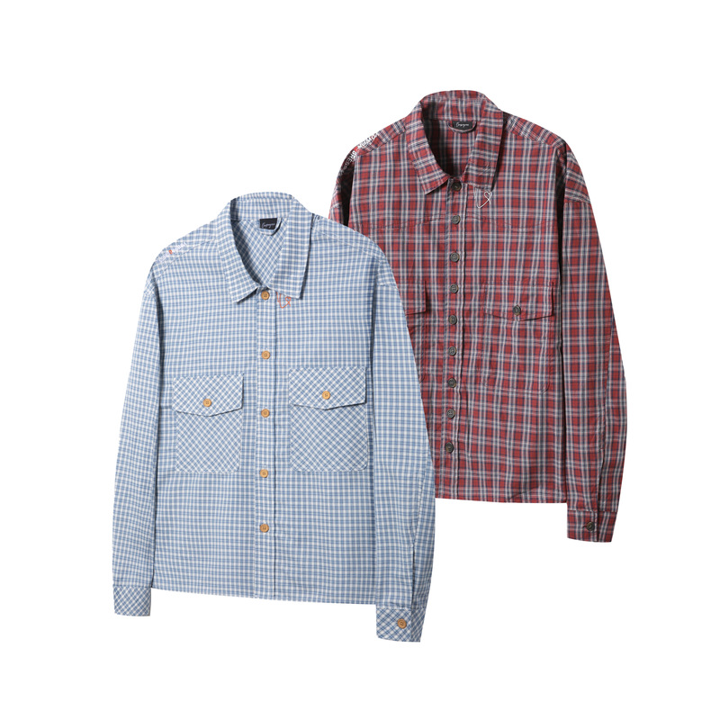 Vowprogress Heart Embroidered Plaid Shirt Long-Sleeved Jacket/Relaxed and Elegant Fit Vowprogress Heart Embroidered Plaid Shirt Long-Sleeved Jacket/Relaxed and Elegant Fit