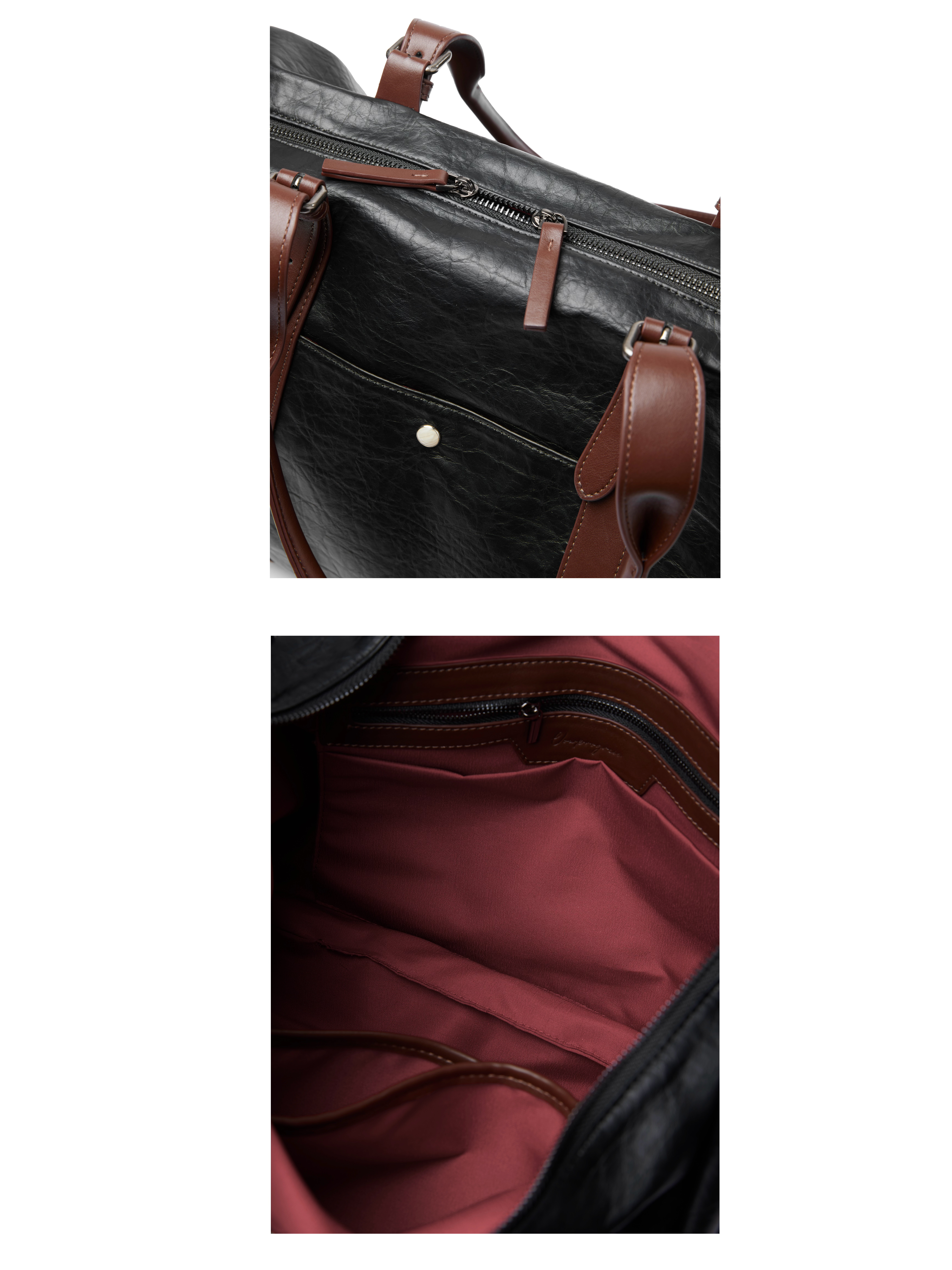 VOWPROGRESS Waxed Leather Shoulder Bag