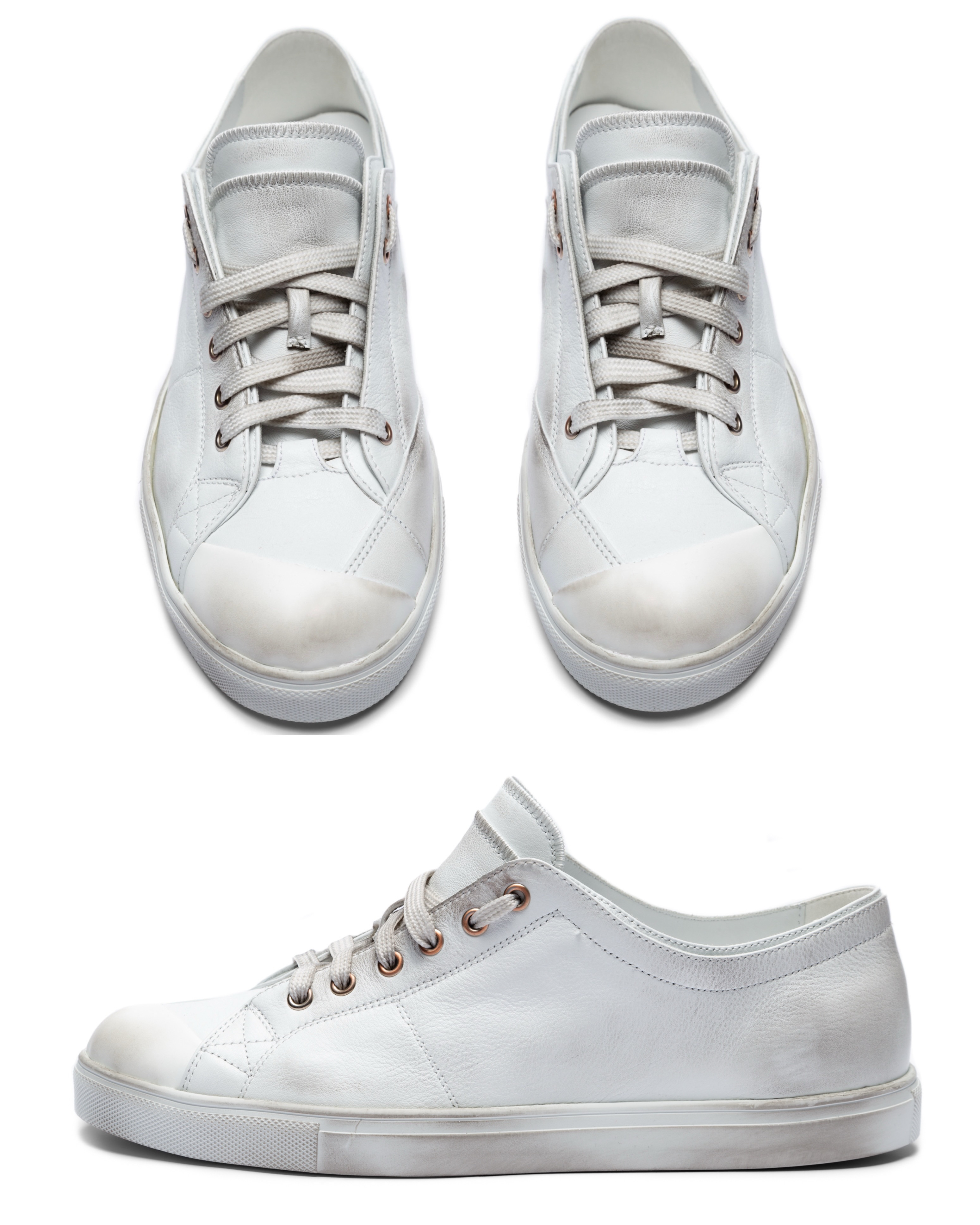 VOWPROGRESS Double-Layer Canvas Denim Low-Top Sneaker