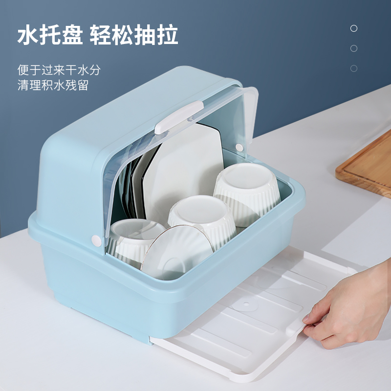 Bowl storage box drain storage box kitchen rack countertop cupboard dish storage rack home bowl box