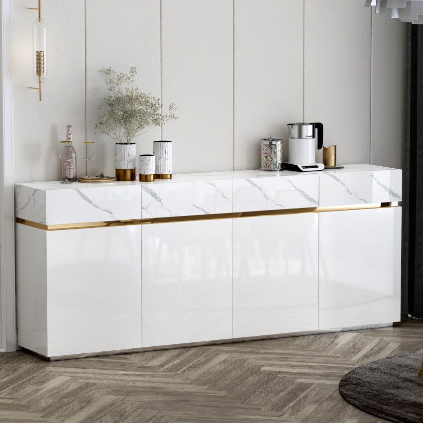 Dining Cabinet Light Lavish Modern Minima Living Room Home Tea Water Cabinet Leaning Against Wall Containing Cabinet Wine Cabinet Kitchenette Kitchen Bowl Tray Cabinet