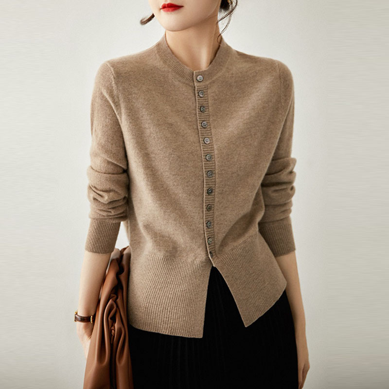 Clear Barn Picking Up Front Line Brands Special Cabinet Mall Withdrawal Cut Mark Women's Clothing Light Senior Feel Row Button Knit Cardigan Tide-Taobao