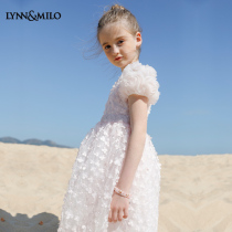 LynnMilo Lynn McRoe 2022 Girls Summer Dress Dress Dress Foreign Air Children Crummy Dress Princess Dress
