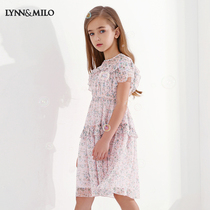 LynnMilo Lynn McRoe 2022 Girls summer dress Dress Shatterflower Super Fairy children Skirt Little Girl Dress