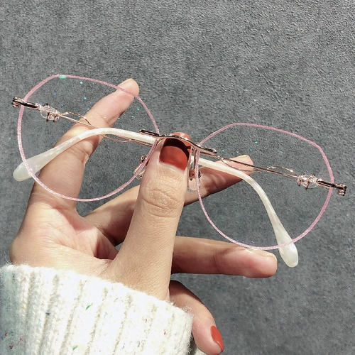 Сяохонгу те же бриллианты безрамные очки женщины -женщины с цифровым цифровым пищеварением iopoppan eye Framework Supply