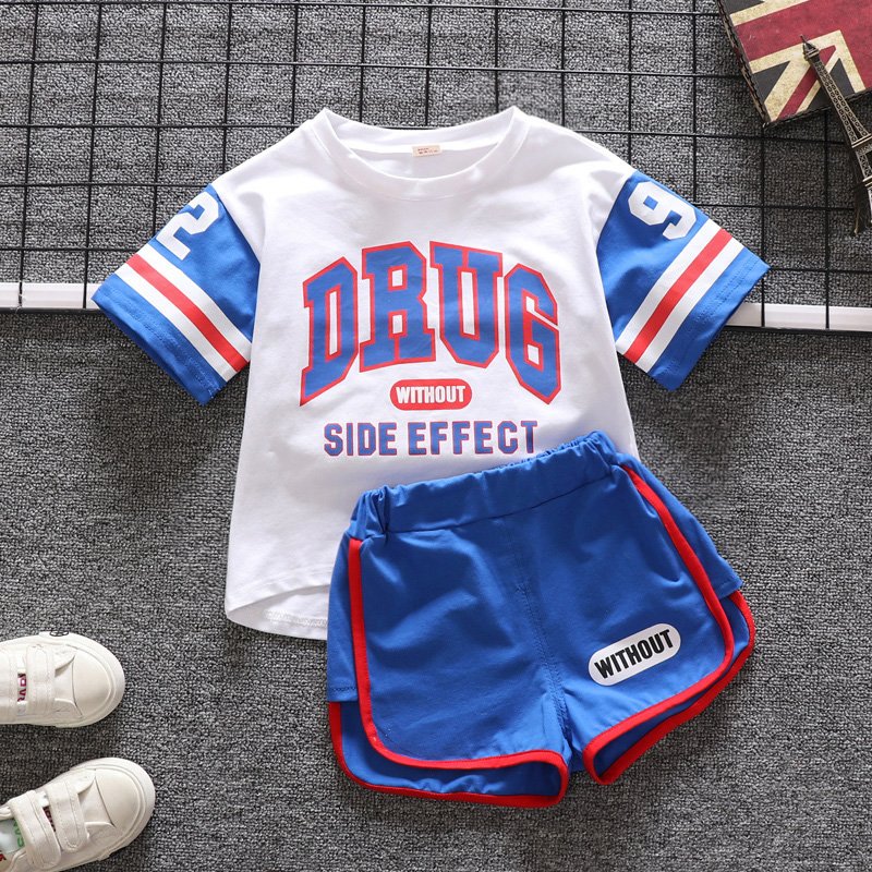 Boys Summer Suit 2020 New Girls Short Sleeves Baby Boys Clothes Kids Summer Kids Sports Two-Piece Set