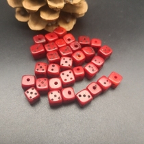 Old glass dice scattered beads around 6-7mm single price
