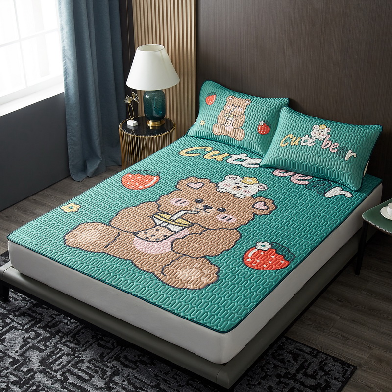 2021 popular models recommended ice-sensing silk latex mat three-piece set can be washed machine washable air-conditioning soft seat dormitory two-piece set