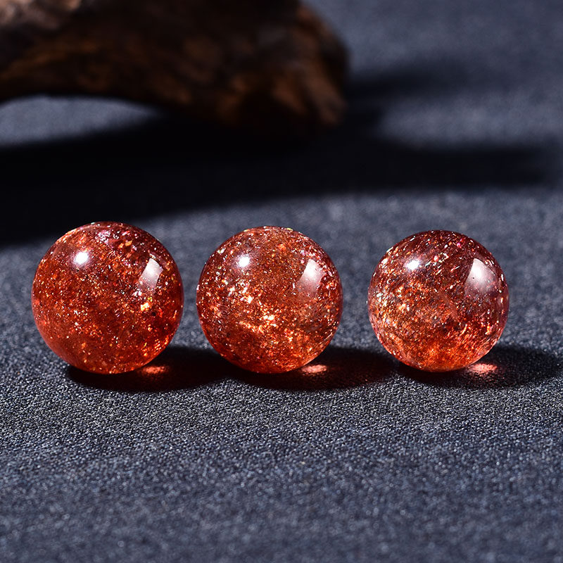 Natural old mineral strawberry single-bead male and female Dijewelry bracelet with bead DIY accessories