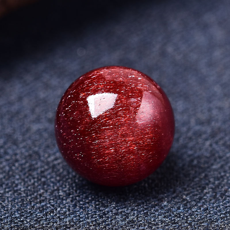 Natural red ultra seven single beads smooth hair cat eyes male and female multi-treasure matching beads DIY red divergent beads three-wheeled backbone crystal