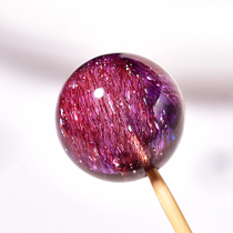 Natural Super Seven or three round backbone Crystal purple two-color men and women bracelet Duobao single bead DIY jewelry pendant scattered beads