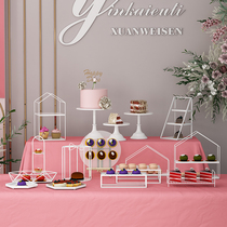 White Decorative Dessert Table Show Rack Swing Piece Eurostyle Cold Dining Tea Break Table Cake Refreshment Tray Shelf