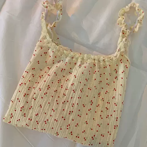 Летняя пижама, тонкая майка без рукавов, шорты, цветной милый комплект, в корейском стиле, цветочный принт