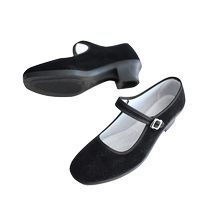 National Yangko dance black-heeled cloth shoes Jiaozhou Yangko shoes grade examination special childrens Northeast folk high-heeled dance