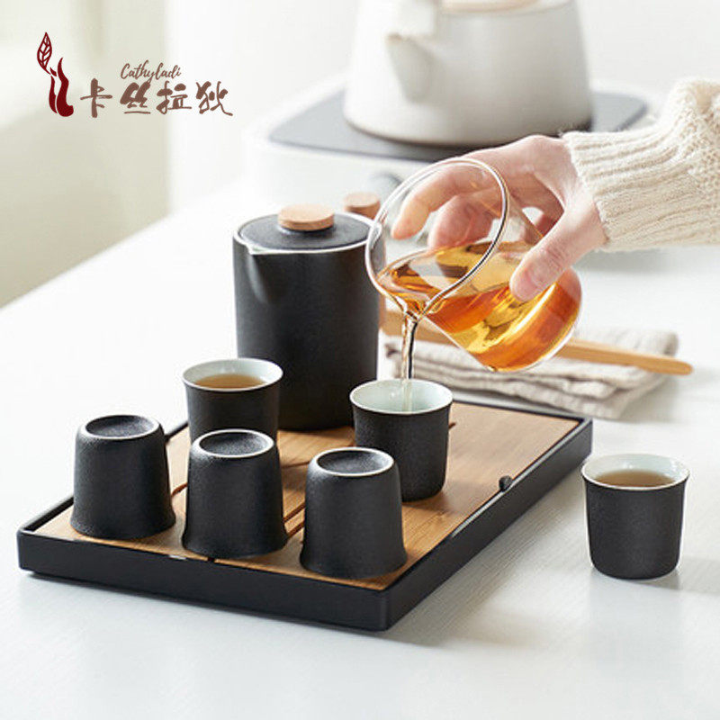 CATHYLADI Japanese tea set set ceramic simple office teapot modern home kung fu tea set