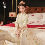 Традиционный свадебный наряд Сюхэ, свадебное платье для беременных, вечернее платье, цвета шампанского, коллекция 2023, большой размер