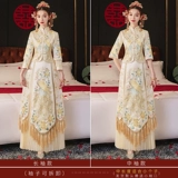 Традиционный свадебный наряд Сюхэ, свадебное платье для беременных, вечернее платье, цвета шампанского, коллекция 2023, большой размер