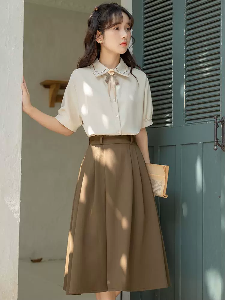 Summer classic suit jacket, set, shirt, for students