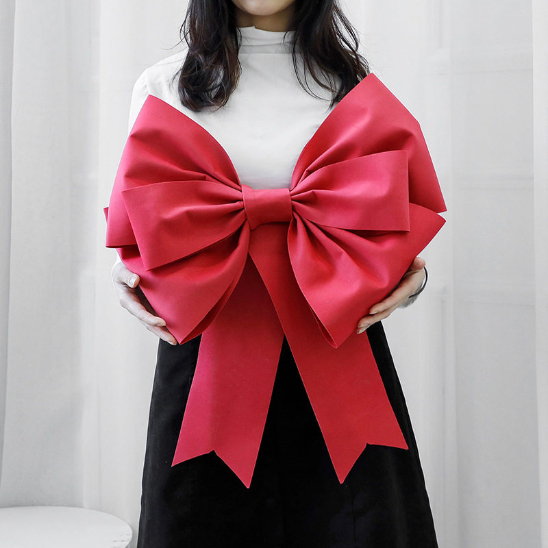 ins red powder oversized butterfly knot decoration giant mesh red wedding house birthday party arrangement decorations