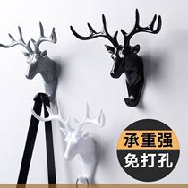 Money Antlers Corner Hook American Home Cloakhood Hook Wall Creative Multifunction without scar Perforated Shelf