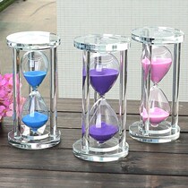 Crystal Hourglass Timer Pendulum Pieces Creative Personality Brief Modern Living Room Wine Cabinet Decorations Furnishing Girls Presents