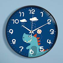 Cartoon Children Ultra Silent Clock Hanging Clock Home Living Room Bedroom Cute Fashion Creative Clock Table Hanging Wall Brief
