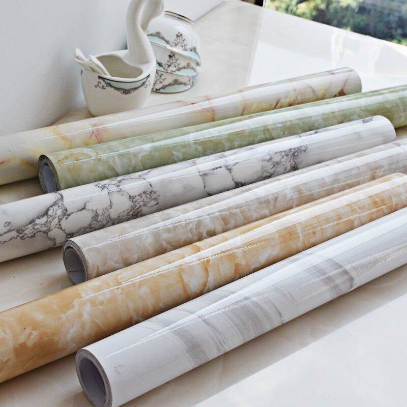 Kitchen greaseproof sticker fireproof high temperature resistant wall sticker waterproof moisture-proof wall paper self-adhesive table face cabinet tin foil paper