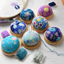 Needle-inserted wood-sole round needle handmade DIY handheld needle embroidery needle to incorporate cute sewing accessories tool