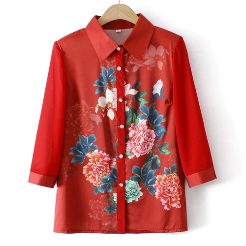 Весенняя рубашка, летняя одежда для матери, 60 лет