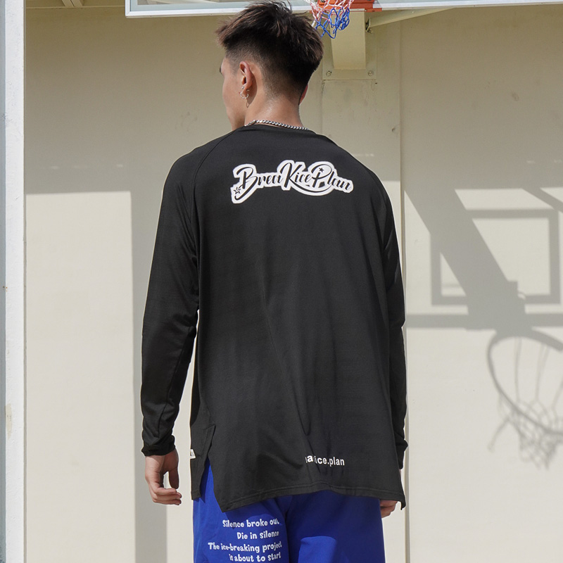 Breakice Breaking Ice Speed Dry Long Sleeve Throw Basket Suit Loose Fitness Sport T-Shirt Men's American Training Basketball Blouse-Taobao