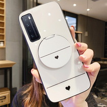 Suitable for Huawei nova7 mobile phone shell nova7pro protection shell anti-fall nova7se womens total package novo glass housing nove net red makeup mirror summer new product 5