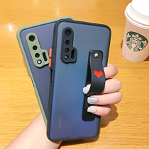Suitable for Huawei nova6 mobile phone shell 5G version nova6se silicone gel soft anti-fall nove6 full package lens 4G female minimis about frosted transparent housing net red tide Loving Wristband Bracket Male