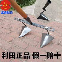 Hoe manganese steel ditching Ridge triangle hoe extra-large pointed hoe Hawk beak hoe rutting Gully plow ditching artifact