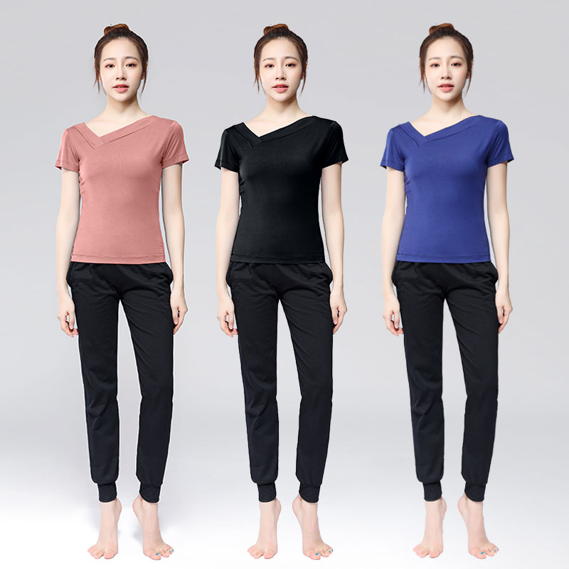 Dance practice clothes women's suit body modal top self-cultivation art test training Latin modern dance trousers