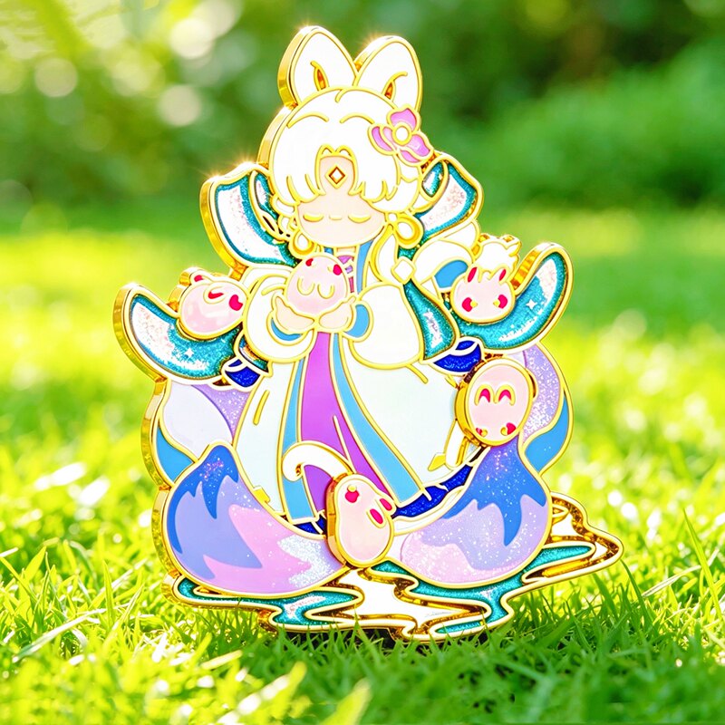 Chinese Valentine's Day Rabbit Magic Badge Rabbit Badge Transforms into a Rabbit