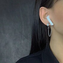 Anti-loss earrings Bluetooth wireless headphones protect ear hanging ear chain male and female ear bone clips without ear drop