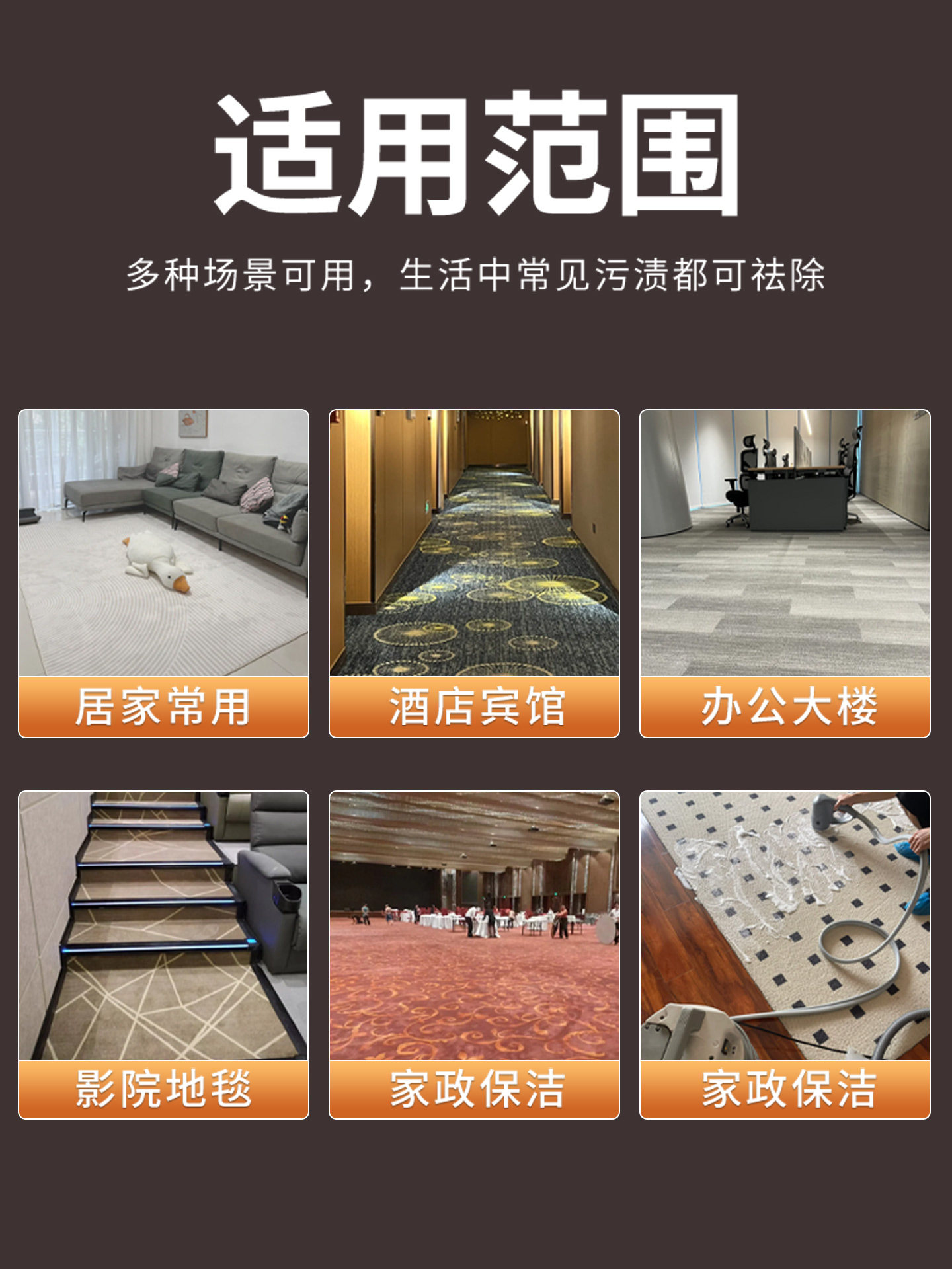 Carpet Cleaning Agent, No Water Needed, Removes Stubborn Oil Stains, Hotel Use, Wool Blanket, Tech Fabric Dry Cleaning Detergent