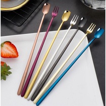 Stainless steel long handle mixing spoon small spoon seasoning coffee spoon long ice spoon dessert honey spoon