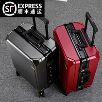 Luggage female net red new trolley case fashion suitcase male 24 inch large capacity student password boarding suitcase
