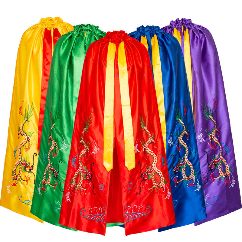 Buddha Statue, Buddhist Clothing, Decorative Dragon Robe, Buddhist Robe, Deity Statue, Divine Cloak, Cape, Guan Gong, Guanyin, Bodhisattva, Red and Blue God of Wealth