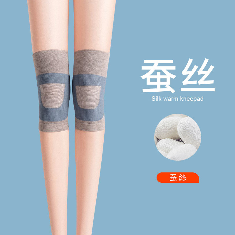 日本蚕丝防滑护膝夏季薄款老寒腿膝盖保暖护套中老年炎男女士关节