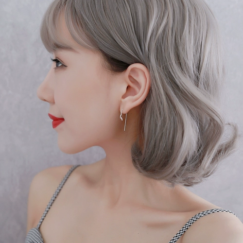 Креативные серьги, серебро 925 пробы, простой и элегантный дизайн