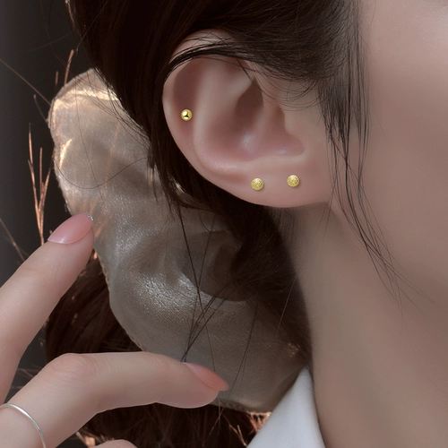 Золотой серебряный браслет, золотые серьги, простой и элегантный дизайн