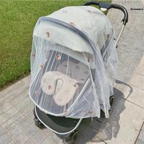 ins baby embroidered bear fully surrounded stroller mosquito net baby summer newborn outing windproof and sandproof manufacturer